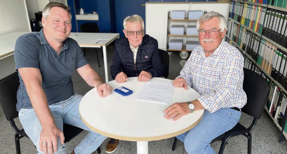 Stadtarchivar Ralf Schumacher, Franz-Josef Koch und Gerhard Schulte (v.l.).