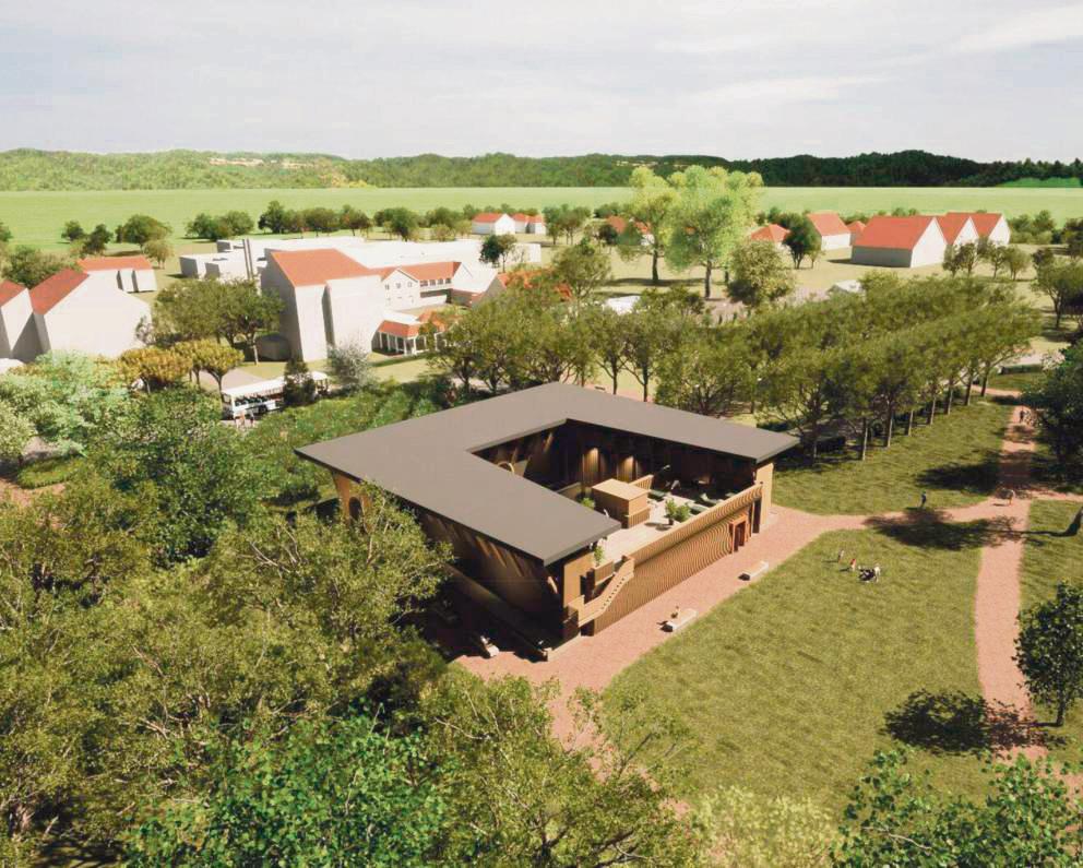 Gradierwerk trifft Inhalatorium: Damit Bad Waldliesborn wieder durchatmen kann, setzt die Stadt auf ein besonderes Projekt. Der Rat muss noch darüber abstimmen. Visualisierung: GGS Architekten