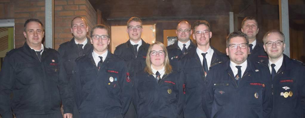 Die Einheit Langeneicke (v.l.): Florian Nagelmeier, Robin Sonntag, Jan Clemens Köhncke, Jonas Wiehen, Sarah Gärtner, Bernd Mergen, Marius Holtkötter, Niklas Heiermann, Kai Kleegraf und Matthias Mattenklotz.