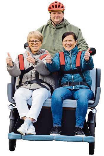 Eine erste Probefahrt hat die Rikscha bereits hinter sich gebracht. Foto: Kossack