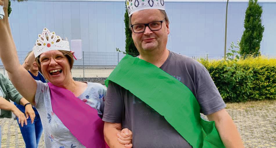 Königspaar des Arbeitskreises für Behinderte: Andreas Müchler und Helga Hentrey. Foto: Kloer