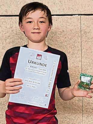 Felix Czoske unterlag seinem Vereinskameraden zwar, mit Platz zwei konnte er dennoch zufrieden sein.