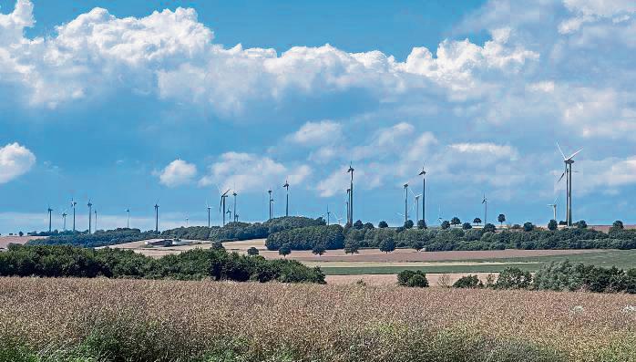 Acht Windräder, drei bei Effeln und fünf auf Rüthener Stadtgebiet, sollen gebaut werden. Das möchten Politik und Verwaltung verhindern. Zur Not mit einer Klage. Foto: Bsdurek