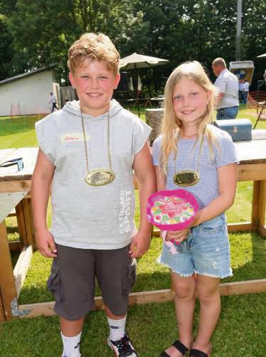 Emma Lips und Jonas Bolley regieren die Kinderschützen.