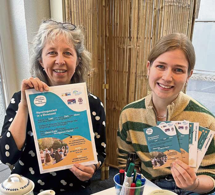 Kerstin Werner und Sarah Rodehutskors freuen sich auf Ideen für das nachbarschaftliche Miteinander.