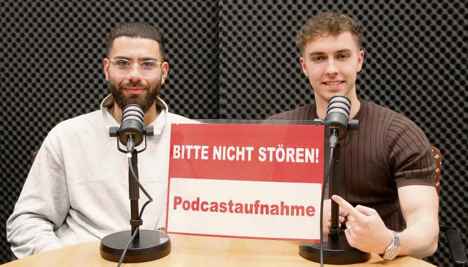 Kamal Guliyev (l.) und Artur Götz haben den Laufclub Run n’ Sip ins Leben gerufen. Über das Projekt haben sie in der neuen Folge von „Dicke Lippe“ gesprochen. Foto: Puls