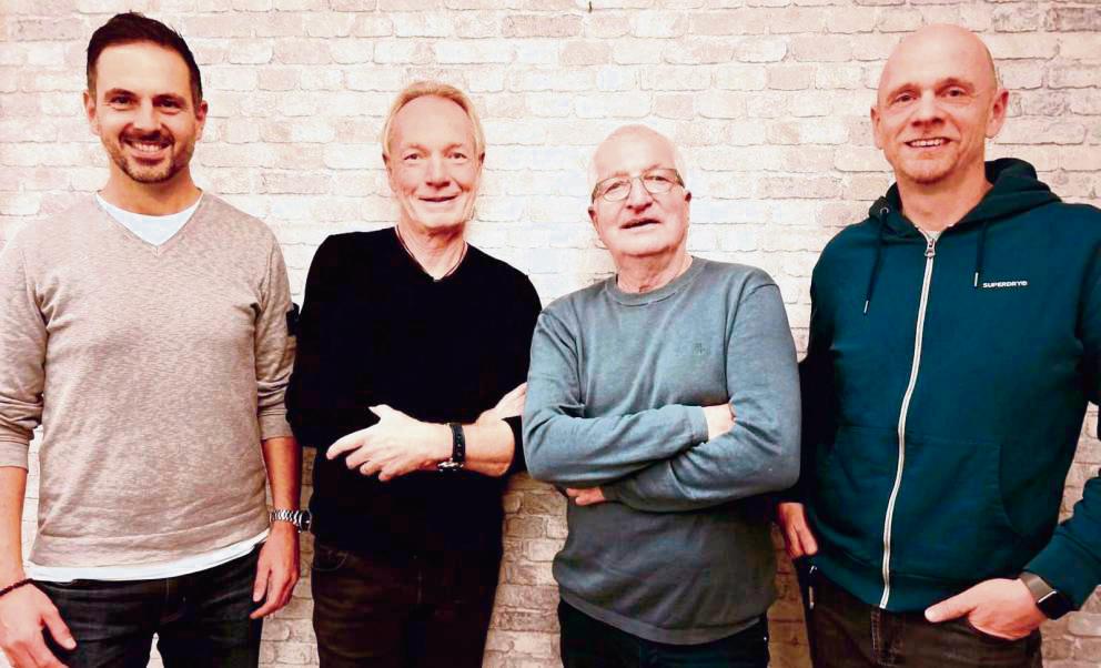 Neben den vier Gründungsmitgliedern Andreas Woitanowitsch, Franz Böckeler, Thomas Assmann und Frank Meyer (v.l.) stehen am 23. Januar auch Sascha Mannheims und Reimund Eberth auf der Bühne.