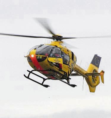 Ein Rettungshubschrauber kreiste am Freitagabend über Lippstadt. Symbolbild