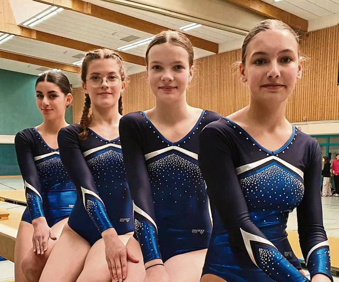 Beim Gaujugendeinzelwettkampf in Erwitte starteten für den SC Lippstadt in der B-Klasse (v.l.): Leyla Franke, Marlene Albert, Friede Schäfer und Frieda Hense.