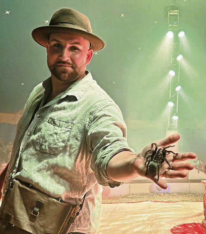Vogelspinnen hautnah gab’s beim Circus Fantasia.