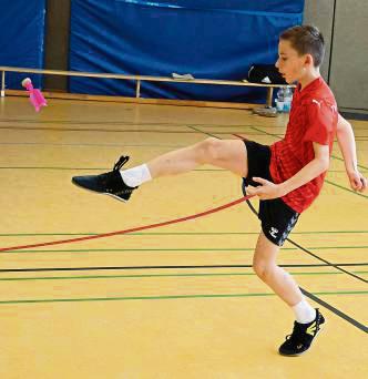 Tim Henneböle (im Bild) und Nora Henneböle unterlagen im Mixed im Spiel um Platz 9.
