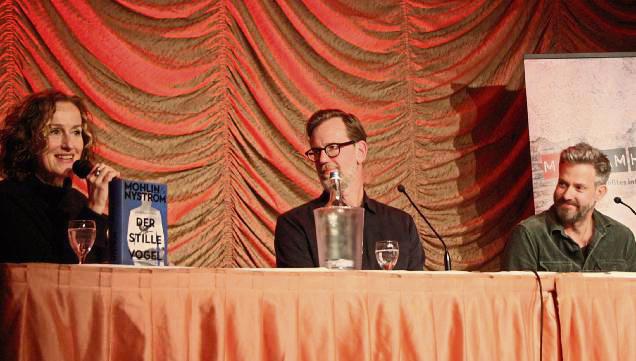 Das Autorenduo Peter Mohlin und Peter Nyström im Gespräch mit Moderatorin Antje Deistler. Foto: Wissing