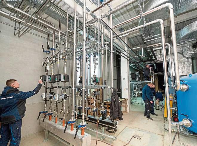 Beeindruckend: Technik für Beheizung und Kühlung. Foto: Dahm