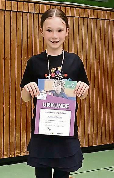 Ihr Talent in Sachen Tischtennis stellte Annika Braun vom TV Geseke beim Verbandsfinale der Minimeisterschaften eindrucksvoll unter Beweis.
