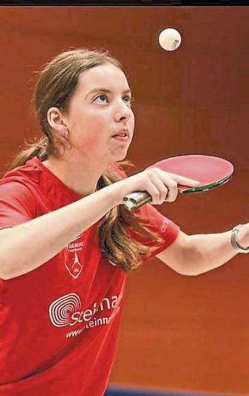 Carolina Korstick blieb bei den westdeutschen Meisterschaften im Einzel zwar ohne Erfolgserlebnis, dafür lief es für die Gesekerin im Doppel umso besser. Foto: Jörg Fuhrmann