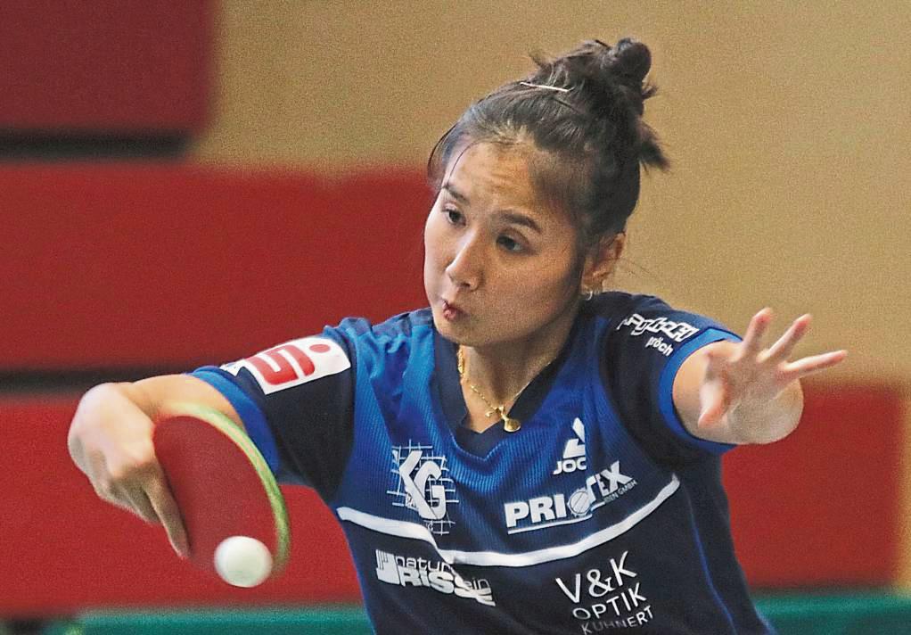 Loan Le (im Bild) sorgte für den Anröchter Ehrenpunkt bei der 1:6-Niederlage in Uentrop. Der TTK war mit dem letzten Aufgebot angereist. Foto: Heinke