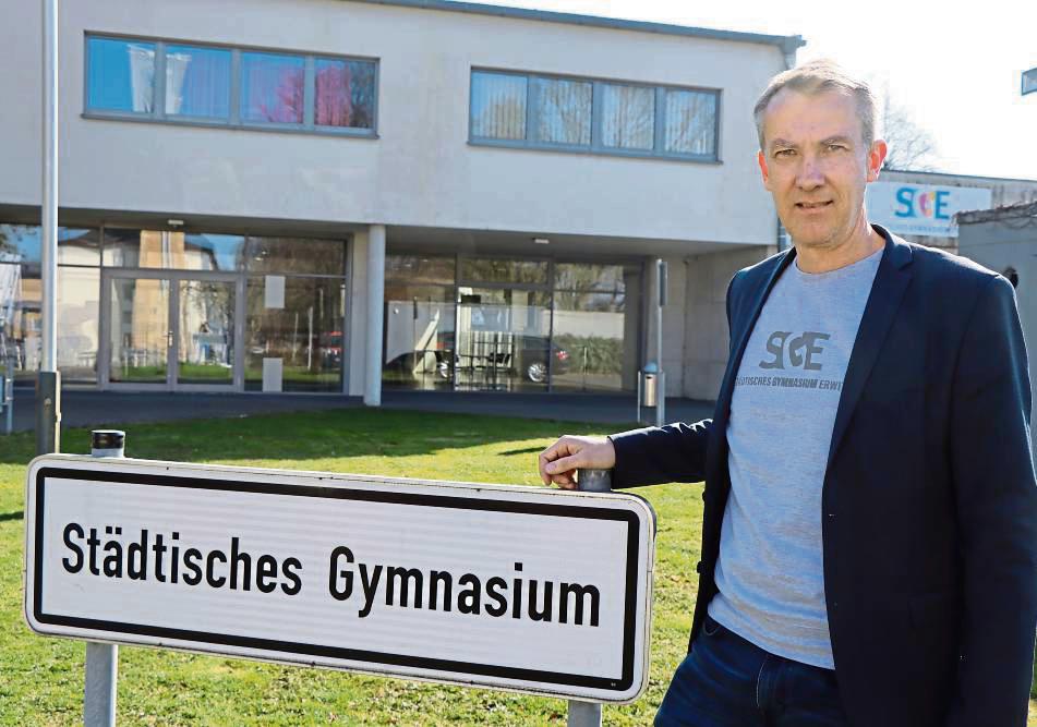 „Wir wollen eine Schule sein, in der sich alle wohlfühlen“: Klaus Grothe leitet das Städtische Gymnasium Erwitte seit 2016. Foto: Dietz