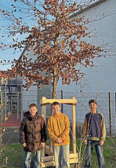 Die Edith-Stein-Realschüler freuen sich über einen neuen Baum auf dem Schulhof.