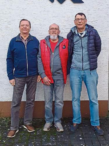 Das siegreiche Team des KKSV Geseke im Aufgelegtschießen mit der Luftpistole (v.l.): Wolfgang Blanz, Dieter Brock und Leo Wunderlich.