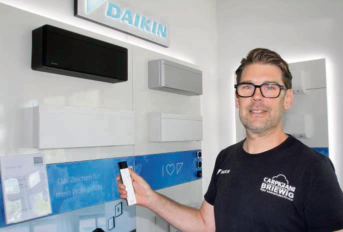 Programmiert auf Kälte: Rainer Briewig ist mit seiner Firma auf Kälte- und Klimaanlagen spezialisiert. Foto: Schwade