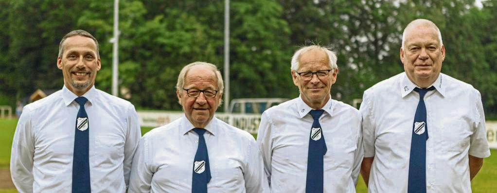 Der geschäftsführende Vorstand von BW Lipperbruch wurde einstimmig bestätigt (v.l.): Mario Kirschner (Geschäftsführer), Karl-Heinz Jaworsky (1. Vorsitzender), Peter Jablonka (Kassierer) und Michael Klottka (2. Vorsitzender).