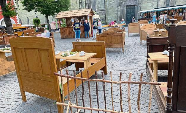 Beim Soester Bauernmarkt wurde das Bettencafé schon gut angenommen, jetzt ist Rüthen dran.