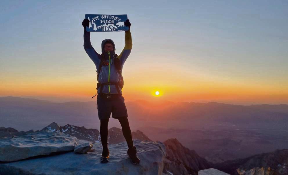 Sonnenaufgang auf dem Mount Whitney, dem höchsten Berg der USA (außerhalb Alaskas). Maximilia König (27) hat den Pacific Crest Trail bezwungen.