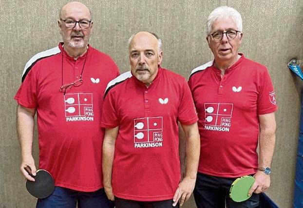 Nahmen für den TV Geseke am 2. Deutschland-Cup der Tischtennisgruppen PingPongParkinson teil (v.l.): Willi Nagelmeier, Michael Dömer und Willi Schulte.