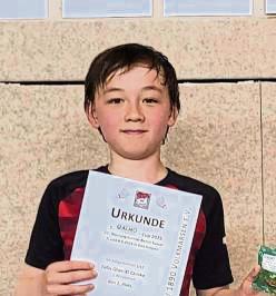 Platz zwei im Jungeneinzel U13 ging an Felix Czoske.