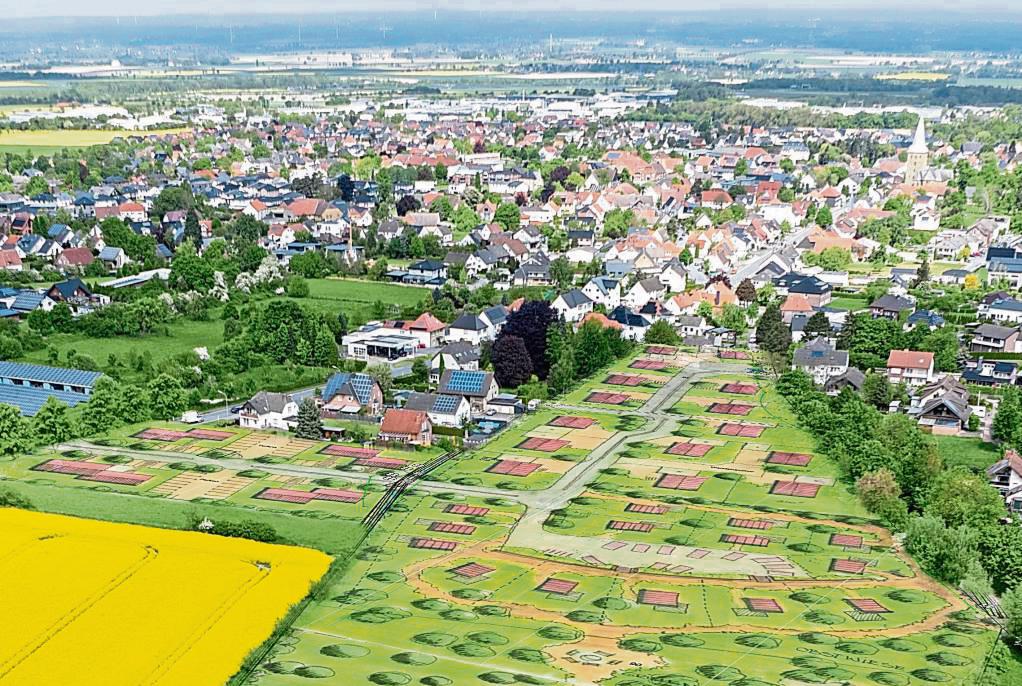 Die Erschließungsstraße im Baugebiet „Am Bürgerwald“ (grafisch dargestellt) soll zukünftig „Hospes Kamp“ heißen. Foto: Eickhoff