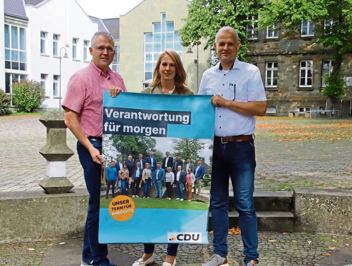 Thomas Gerwin, Kathrin Grothe und Mattias Bürger (v.l.) stellten die Top-Themen der CDU vor. Foto: Meschede