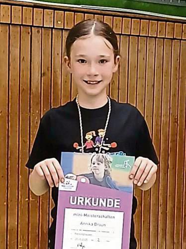 Großen Erfolg feierte Annika Braun bei den TT-Minis.
