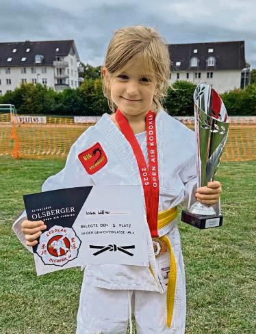Bronze erkämpft und als mutigste Kämpferin ihrer Altersklasse ausgezeichnet: die fünfjährige Inka Löffler (BSG Benninghausen).