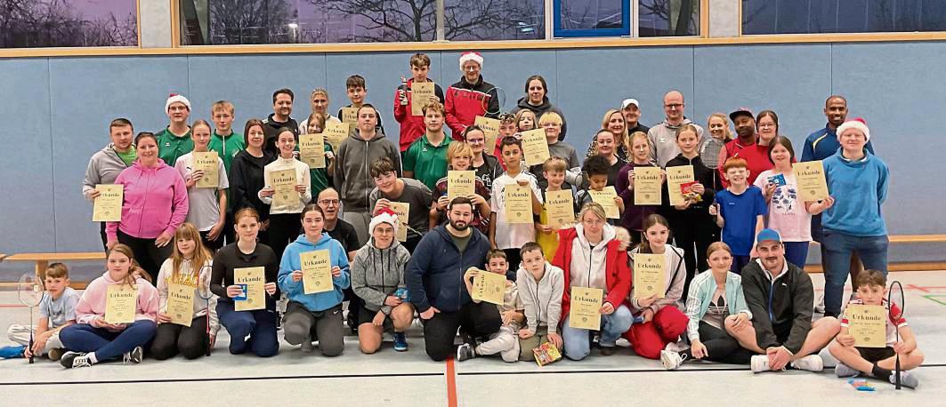 Eine runde Sache war das Eltern-Kind-Turnier, dass der SV Steinhausen ausrichtete und insgesamt 52 Badmintonfreunde angelockt hatte.