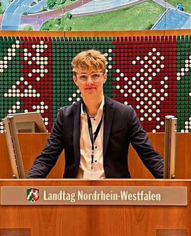 David Quante (17) hat am Jugendlandtag teilgenommen.