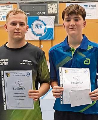 Gewann die Gladbeck Open in der Herren-A-Konkurrenz: Ole Brock (r.).