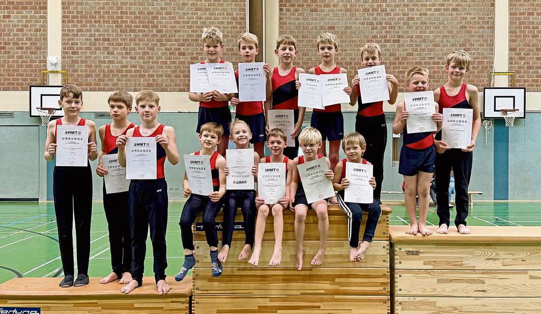 Beim Liga-Finalwettkampf in Lippstadt setzten sich auch die Nachwuchsturner des TV Lipperode noch einmal sehr gut ins Szene.