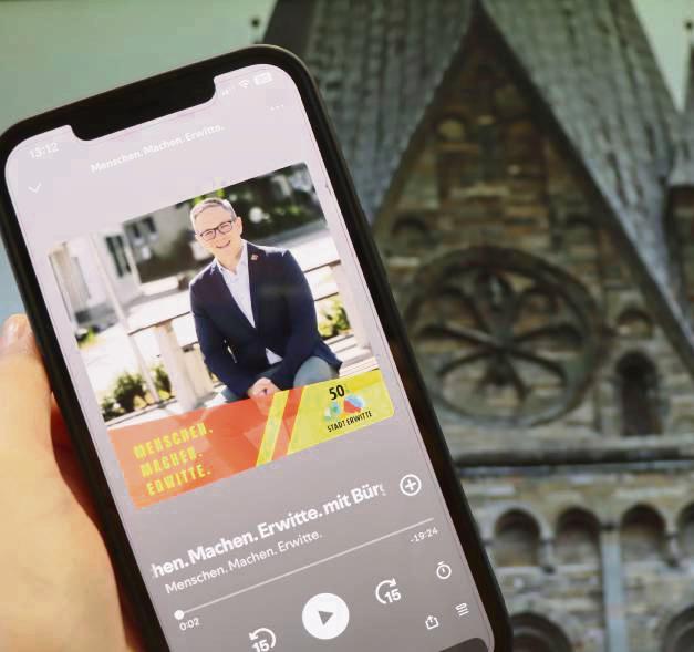 In der ersten Folge des Erwitte-Podcasts steht Bürgermeister Hendrik Henneböhl im Mittelpunkt. Foto: Dietz