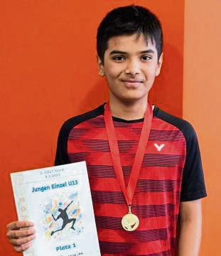 Vedha Rengarajan gewann die U13-Klasse in Paderborn.