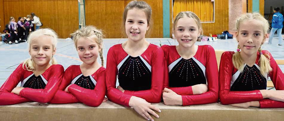 In der D-Klasse machten (v.l.) Kate Becker, Mila Schneider, Isabel Kendzia, Edda Coralic und Milana Meier vom SCL mit guten Leistungen auf sich aufmerksam.