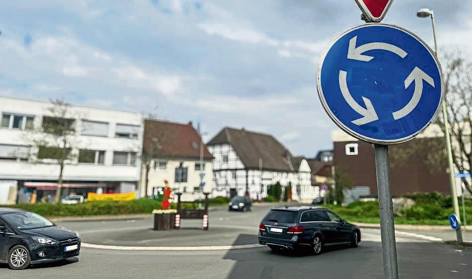 An diesem Kreisverkehr gilt: Vorfahrt gewähren. Fotos: N. Wissing