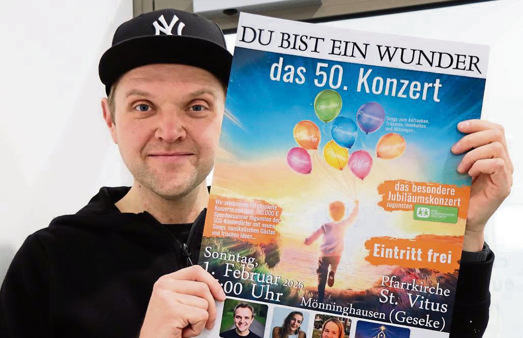 49 Konzerte und 155 000 Euro später denkt Tobias Levenig noch lange nicht ans Aufhören: Am Sonntag tritt er zum 50. Mal in Mönninghausen auf. Foto: Ulrike Dietz