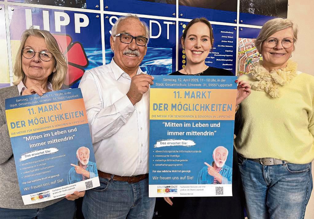 Laden zur Veranstaltung ein (v.l.): Sylvia Helmig, Bernhard Bartscher, Iris Faulhaber und Mariethres Koch-Fechteler.