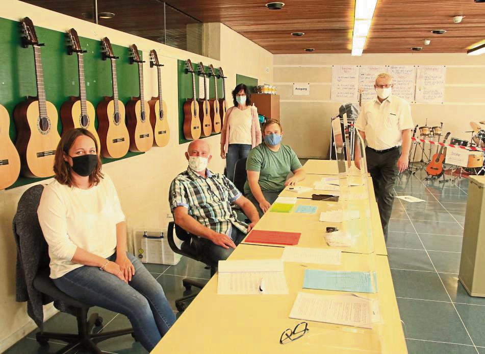 Die letzte Kommunalwahl im September 2020 stand noch im Zeichen der Corona-Pandemie. Damals hieß es Maske tragen und Abstand halten. Archivfoto: Görge