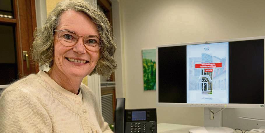 Martina Krick vom Sachgebiet Pflegeplanung und Alter der Kreisverwaltung hat den Bericht „Örtliche Planung für Alter und Pflege 23/24“ verfasst und dem Sozialausschuss vorgestellt. Foto: Kalle (Kreis Soest)