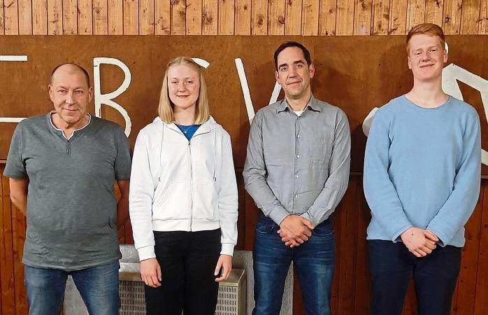 Verstärkung erhielt die Vorstandsmannschaft des Berenbrocker Sportvereins, der jetzt auch (v.l.): Andreas Grüne, Luisa Grae, Christian Dill und Fabian Kirchhoff angehören.