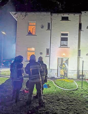 Die Feuerwehr war wegen eines Kellerbrandes an der Beckumer Straße im Einsatz. Foto: Feuerwehr Lippstadt