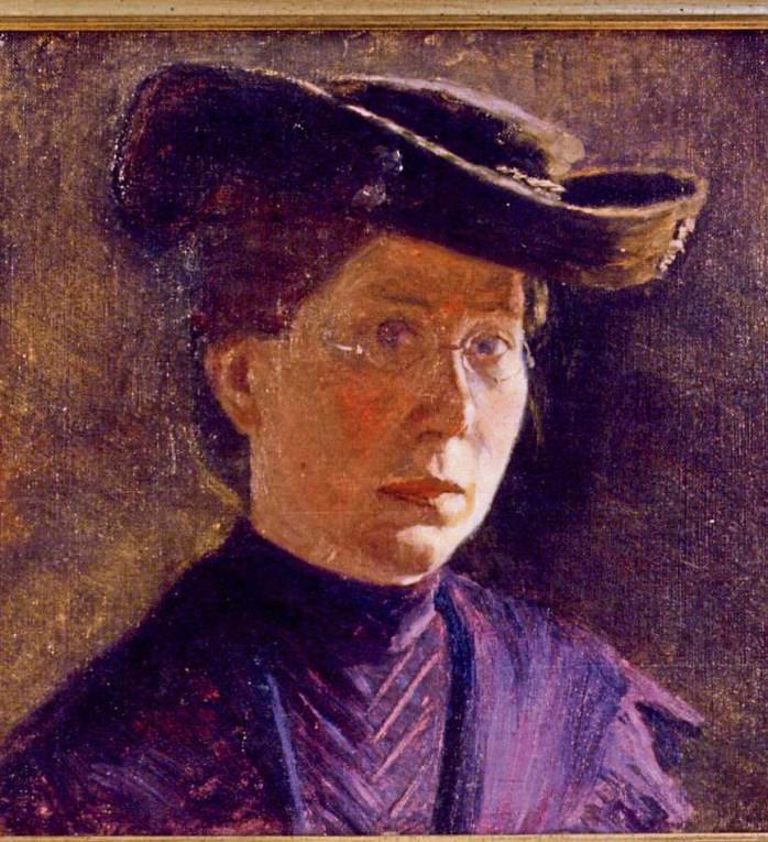 Ein Selbstporträt von Marie Steinbecker in mittleren Jahren. Fotos von ihr sind nicht bekannt. Quelle: Stadtmuseum Lippstadt