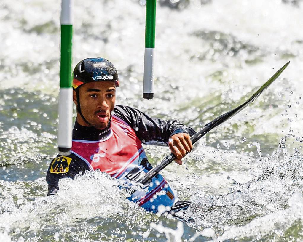 Finale verpasst: Nelian Laryea paddelte bei der Junioren-Europameisterschaft in Slowenien als 13. um elf hundertstel Sekunden am Endlauf vorbei. Foto: Reichenbach