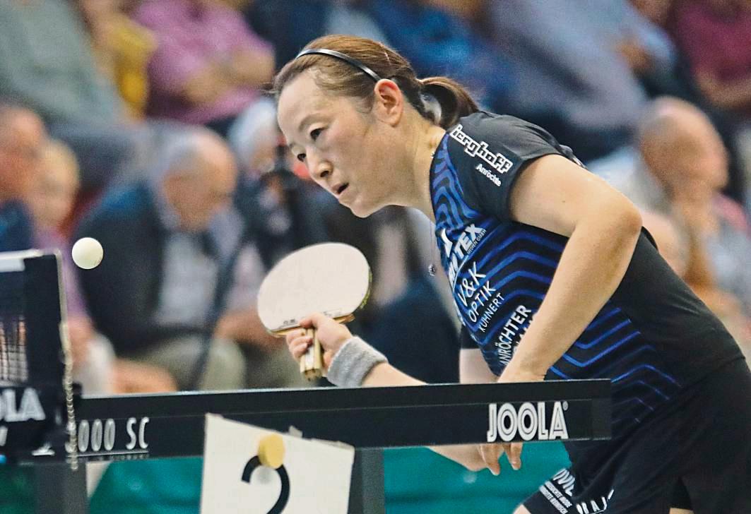 Die Nummer eins des TTK Anröchte, Aimei Wang, ist nach auskurierter Schulterverletzung zurück. Sie führt damit das TTK-Aufgebot im Heimspiel gegen Tostedt an. Foto: Thorsten Heinke